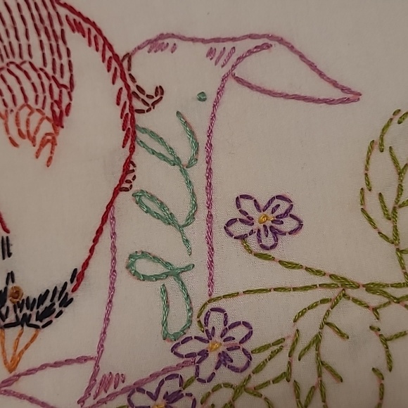 Vintage Hand Stitched Illinois State Bird & Flower - Picture 3 of 16